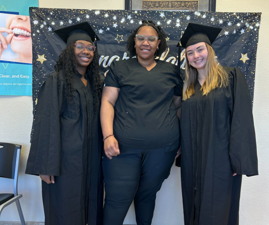 Dental assistant student training at Fayetteville Dental Assistant School